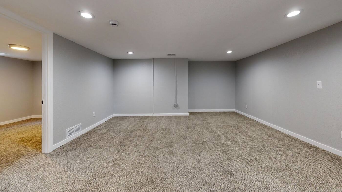 After: the finished basement living space