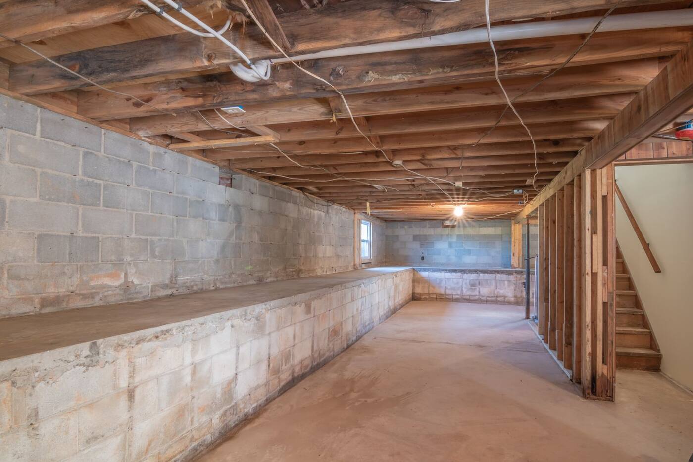 Before: the unfinished basement